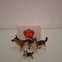 Statuine cani lupo in Bone China Japan 