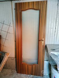 Porta interna in legno con vetrata misura 210x80
