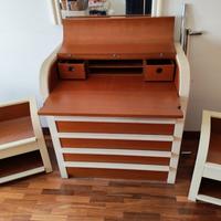 Frau vintage, set cassettiera-scrittoio e comodini