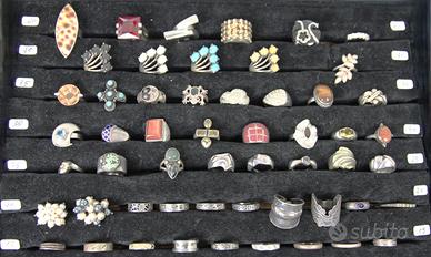 Anelli Vintage argento. Terza serie (Plateau nero)