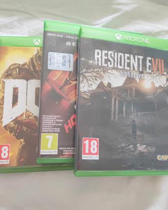 3 giochi xbox  Biohazard Doom e Nfs HP