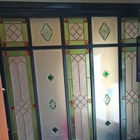 VETRATA CATTEDRALE VETRI PIOMBO LIBERTY