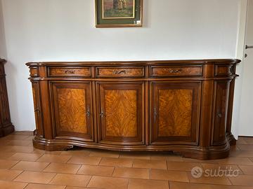 Madia/Credenza Buffet Classica in Noce e Radica