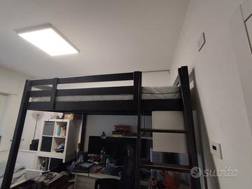 letto a soppalco Ikea Stora marrone scuro