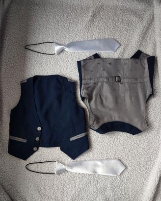 due gilet da cerimonia con cravattino