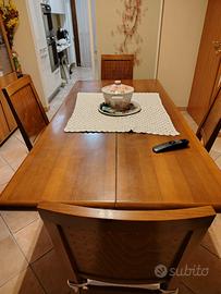 tavolo i ciliegio allungabile e sei sedie