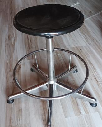 sgabello girevole metallo vintage anni '60