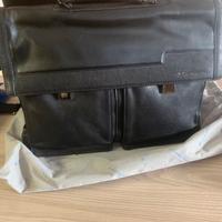 Piquadro borsa da lavoro in pelle nera