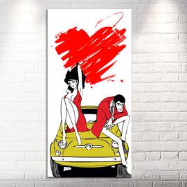 Quadro Lupin Margot DIPINTO A MANO su tela Pop Art