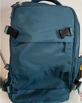 Zaino da viaggio unisex blu pavone