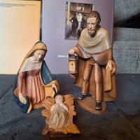 Natività presepe legno dipinto marchio Dolfi