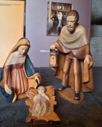 Natività presepe legno dipinto marchio Dolfi