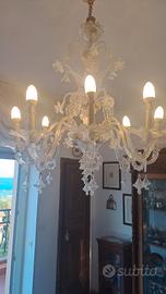 Lampadario di Murano a 8 Luci in cristallo venezia