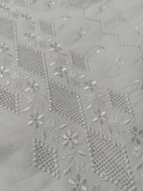 lenzuolo matrimoniale vintage in pizzo Sangallo 