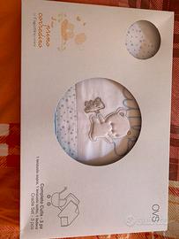 Completo lenzuola culla carrozzina neonato nuove