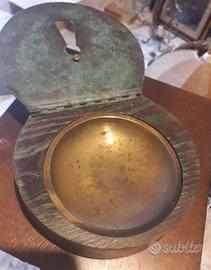 Tabacchiera antica legno e ottone