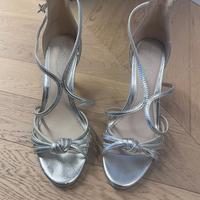 Sandali con tacco Buffalo argento tg 37