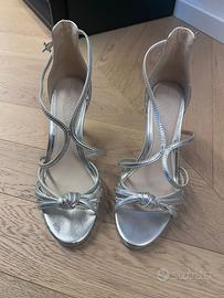 Sandali con tacco Buffalo argento tg 37