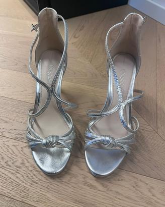 Sandali con tacco Buffalo argento tg 37