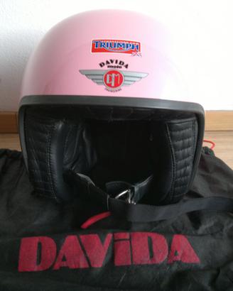 Casco Davida XS rosa
