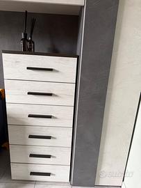 Comó (3 cassetti) + settimino (7casseffi)