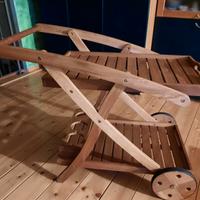 Carrello porta vivande in legno