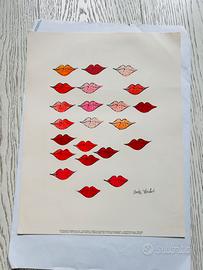 Stampa Andy Warhol - Lips - 36 x 28 cm