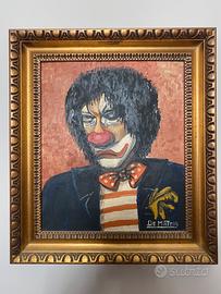 Quadro il pagliaccio autore De Mattia