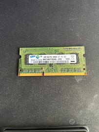 RAM DDR3 2GB portatile
