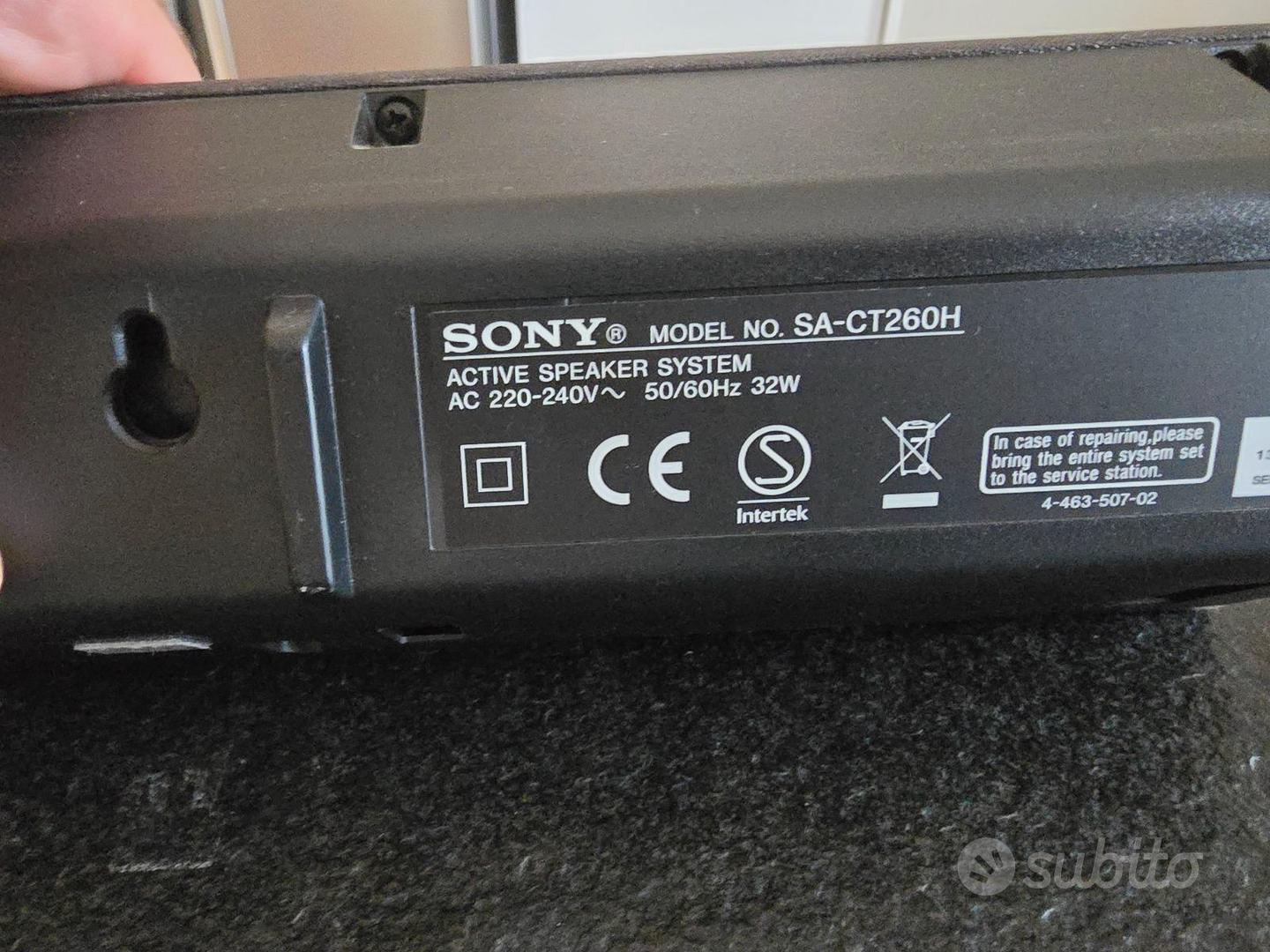 Cavo Alimentazione Per Sony SA-CT60BT Soundbar Subwoofer - UK Plug A Figure 8, 1.8m, Lite-am