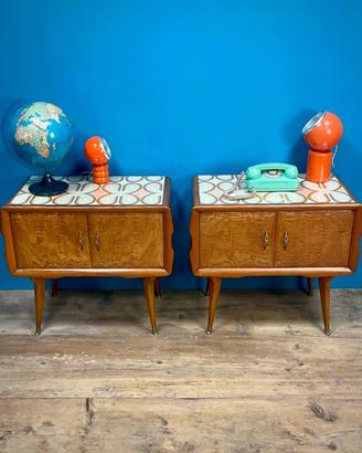 COPPIA DI COMODINI DESIGN SCANDINAVO MIDCENTURY