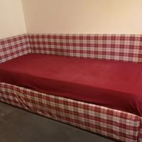 letto singolo bordo in tessuto+letto aggiuntivo 