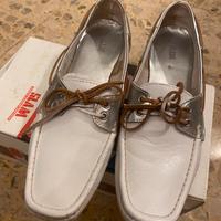 Mocassino SLAM da barca, bianco modello Cardinal