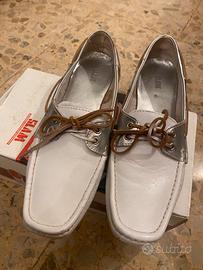 Mocassino SLAM da barca, bianco modello Cardinal