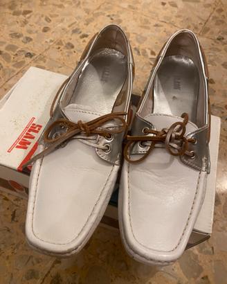 Mocassino SLAM da barca, bianco modello Cardinal