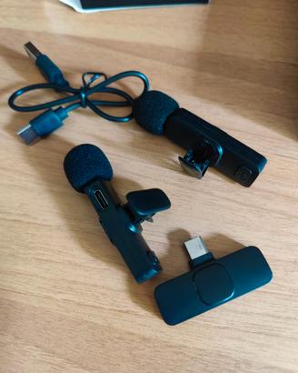Set due microfoni cellulare blogger vlogger