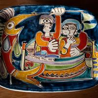 Vassoio rettangolare ceramica siciliana, De Simone