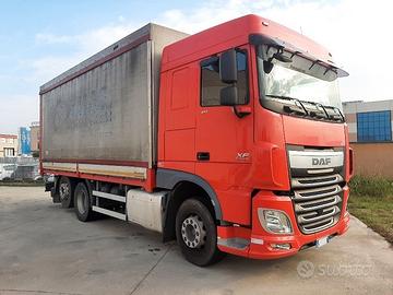 DAF XF 410 FAN 6x2 2016 Euro 6 cassone con centina