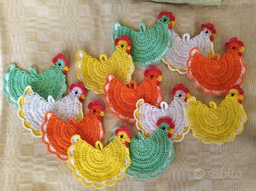 Coppia di presine o una sola grande ad uncinetto