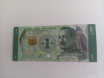 Banconote 1 Quetzal Guatemala 1924-2024 FDS 