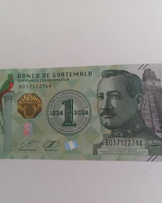 Banconote 1 Quetzal Guatemala 1924-2024 FDS 