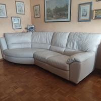 Divano pelle NATUZZI 4 posti angolare c/consegna