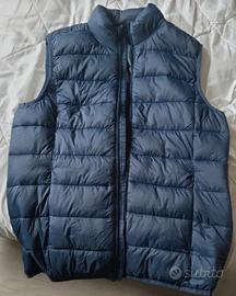 Piumino smanicato blu taglia L nuovo con etichetta
