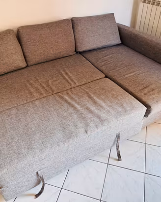 Divano letto angolare con contenitore