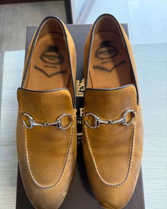 Mocassino Harris Firenze in nabuk cognac anticato