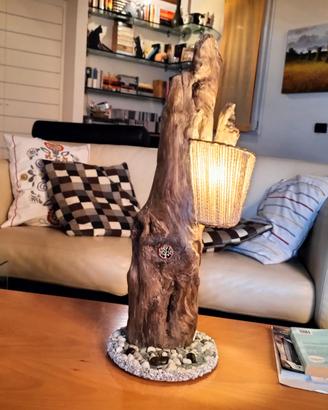 Lampada Legno Marino Led artigianale