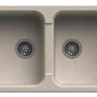 Lavello cucina Romeo avena 2 vasche 86 x 50 cm