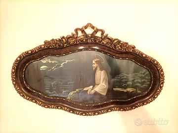 Quadro sacro vintage Gesù nel Getsemani
