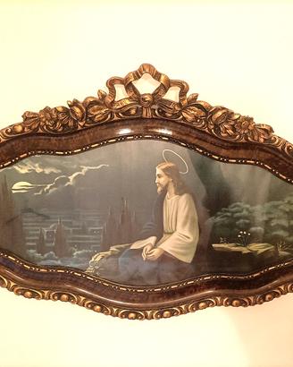 Quadro sacro vintage Gesù nel Getsemani
