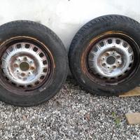 N.2 cerchi in ferro FIAT R13 foratura 4x98 + gomme